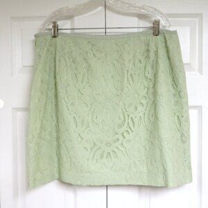 Ann Taylor LOFT 16 Lace Overlay Pencil Skirt